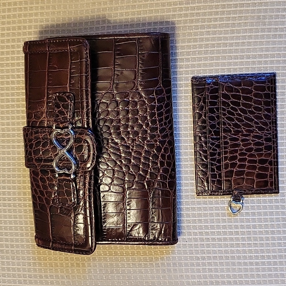 Beautiful Brighton large tri-fold wallet brown leather